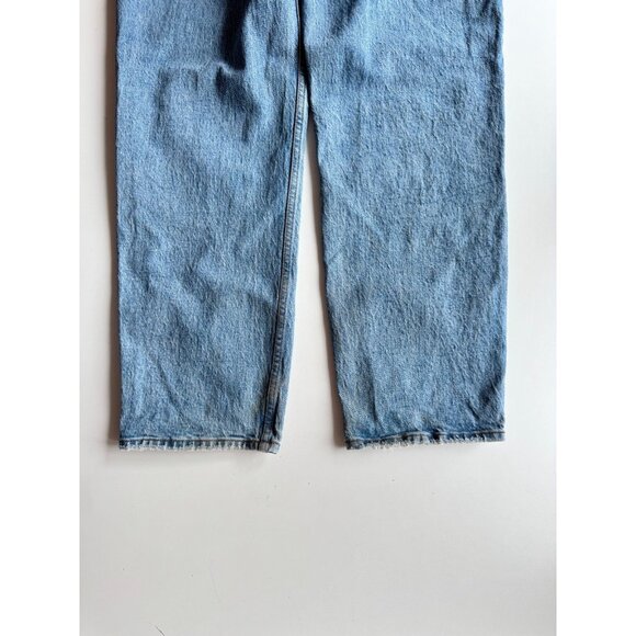 ABERCROMBIE & FITCH High Rise Criss Cross Straight Leg Dad Jeans, Size 29/8 - Picture 11 of 16